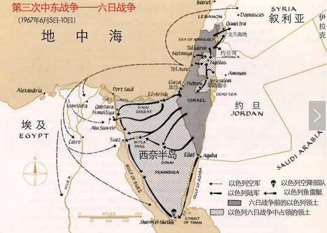 以色列與巴勒斯坦的歷史恩怨戰爭圖