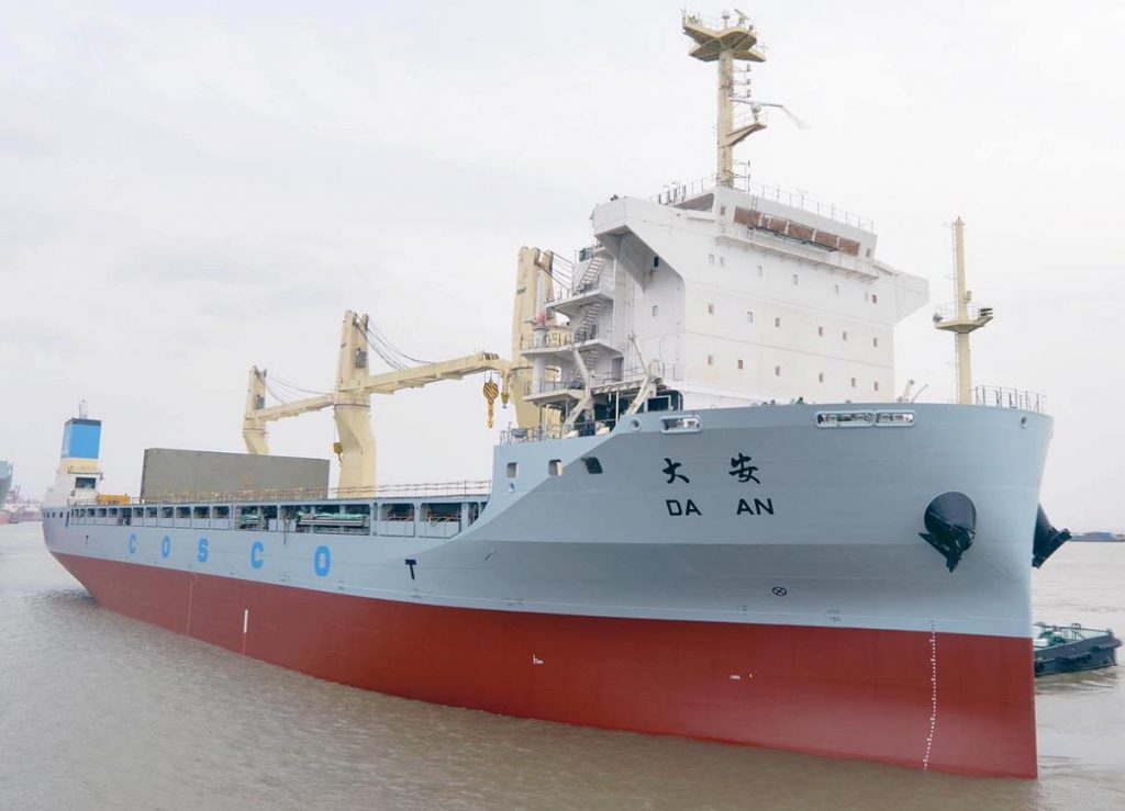 中國的中遠航運股份有限公司 (COSCO Shipping Company Limited ) 已決定升級在上海造船廠(chǎng)7艘在建船舶中的三艘。
